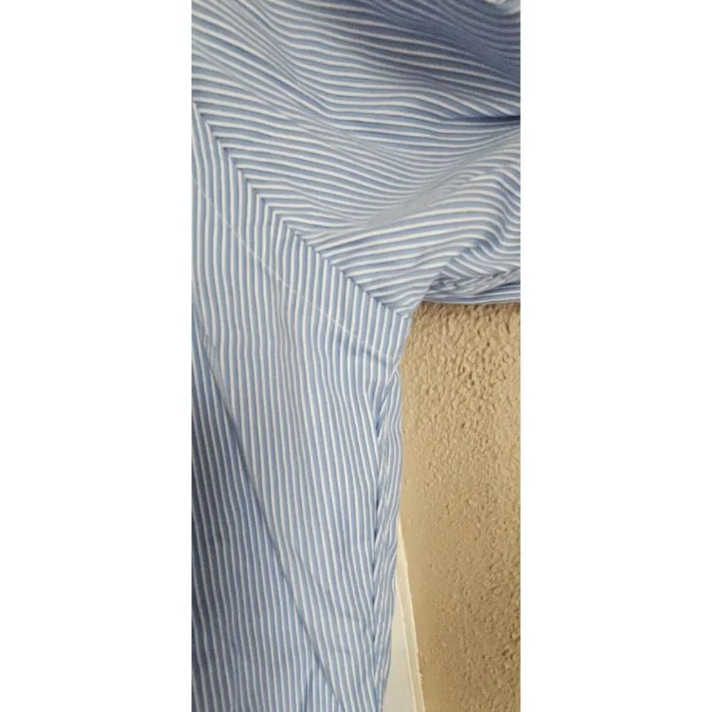 Polo‎ by Ralph Lauren CLASSIC FIT 32/33 blue white stripes button up shirt